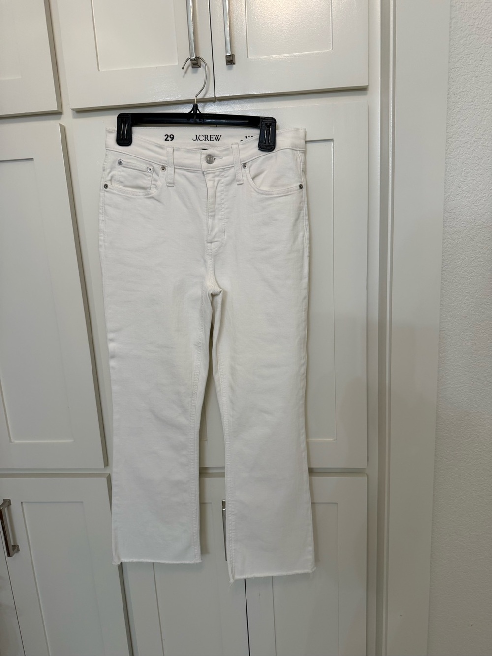 J. Crew White Straight-Leg Jeans — High Rise